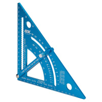 OX Pro Adjustable Aluminium Rafter Square - 7.1 Inch/ 180mm