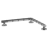 Croydex 32mm Grab 'n' Grip Non Slip L-Shaped Grab Rail - 480mm Length - Polished Chrome