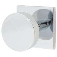 Heritage Brass by M Marcus Disc Cabinet Knob on Square Backplate - 32mm Diameter - Polished Chrome