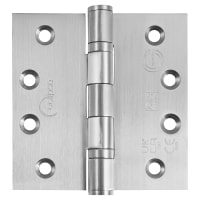 Eclipse Ball Bearing Grade 13 Butt Fire Door Hinge - 102 x 102 x 3mm - Satin Stainless Steel - Pair