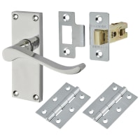 Touchpoint Polished Chrome Budget Scroll Latch Door Handles Pack