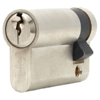 Yale 6 Pin 50mm Euro Single Cylinder - 40 + 10mm - Satin Nickel - Keyed to Differ
