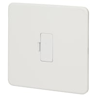 Knightsbridge 13A 1 Gang Screwless Flat Plate Unswitched Fused Spur - Matt White