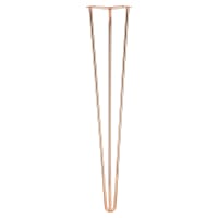 Rothley Hairpin Leg - 3 Pin - 710mm Height - Polished Copper