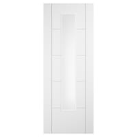 LPD Ladder 1 Light Clear Glazed Pre-Finished Semi-Solid Internal Door - 1981 x 686 x 35mm - White