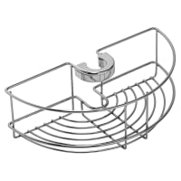 Croydex Easy Fit Clip On Riser Rail Shower Basket - One Tier - 85 x 265 x 135mm - Polished Chrome