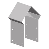 Bishop Hat Post Strap for 100mm Posts & 100mm Rails - Galvanised