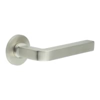 CRES by Frelan Satin Stainless Steel Fixed Dead Door Handles on Round Rose - CR-104 Range