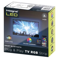 Integral LED 1.5W USB Plug & Play LED TV Strip Light with Remote and App Control - 2000mm - RGB