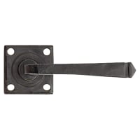 From The Anvil External Beeswax Door Handles on Square Fixed Rose - Avon Range