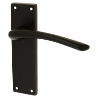Touchpoint Matt Black Latch Door Handles Pack - Rimini Range