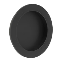 Burlington by Frelan Round Flush Pull Handle - 75mm Diameter - Black