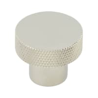 Hoxton by Frelan Wenlock Knurled Round Cabinet Knob - 30mm Diameter - Polished Nickel