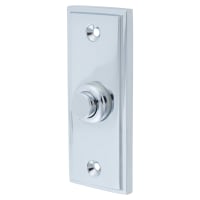 Heritage Brass by M Marcus Polished Chrome Rectangular Stepped Bell Push - 83 x 33mm