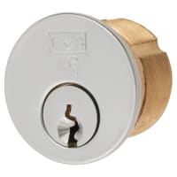 Eurospec 5 Pin 27mm Threaded Rim Cylinder - Satin Chrome - Keyed to Differ