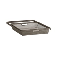 elfa Top Track System - Click In Shallow Mesh Basket and Gliding Frame - 427 x 427 x 85mm - Graphite