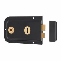 UNION 1445 Pressed Rim Lock - 152 x 102mm - Black