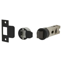 Altro Quick Latch Passage Bolt Through Tubular Latch - 71mm Case - 57mm Backset - Round - Matt Black