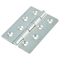 Double Pressed Steel Butt Door Hinge - 100 x 73mm - Zinc Plated - Pair