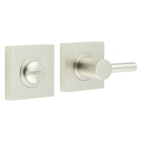 Burlington by Frelan Easy Turn & Release with Square Plain Rose - 50 x 50mm - Satin Nickel