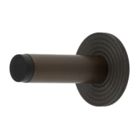 Burlington by Frelan Plain Projection Door Stop on Reeded Rose - 76mm Projection - Dark Bronze