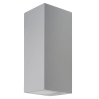 Altro Square Outdoor Up & Down Wall Light - IP44 - Silver