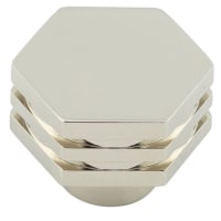 Hoxton by Frelan Nile Hex Cabinet Knob - 30mm Diameter - Polished Nickel