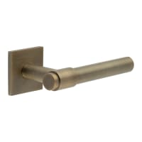 CRES by Frelan Antique Brass Unsprung Fire Rated Door Handles on Square Rose - CR-103 Range