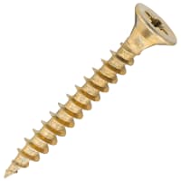 SiDAX General Purpose Pozi Countersunk Chipboard Wood Screws - 5.0 x 40mm - Yellow Zinc - Pk of 200