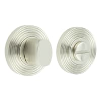 Burlington by Frelan Inner 3 Turn & Release with Reeded Rose - 47mm Diameter - Satin Nickel