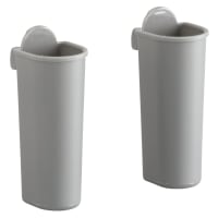 elfa Garage Storage Top Track System - Peg Cup for Storing Board - Grey - Pack of 2