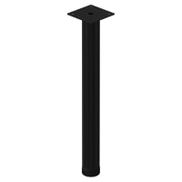 Rothley Round Adjustable Cabinet Furniture Leg - 32 x 500mm - Black