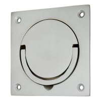 Altro Squash Court Flush Handle - 87 x 87 x 19mm - Satin Chrome
