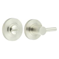 Burlington by Frelan Easy Turn & Release with Knurled Rose - 50mm Diameter - Satin Nickel