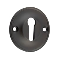 Burlington by Frelan Escutcheon - 40mm Diameter - Keyhole - Dark Bronze