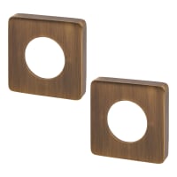 Jigtech Square Passage Rose Cover - Antique Brass