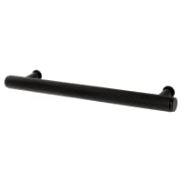 Alexander & Wilks Crispin 15mm Knurled T-Bar Cabinet Pull Handle - 160mm Centres - Matt Black