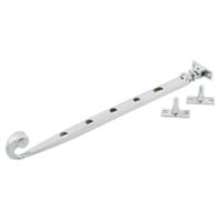 Hampstead Solid Curl Casement Window Stay - 12 Inch/300mm Length - Polished Chrome