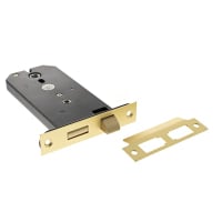 Atlantic Bolt Through Horizontal Bathroom Lock - 149mm Case - 127mm Backset - Satin Brass