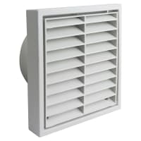 Manrose Wall Grille Fixed Shutter - 5 Inch/125mm - White