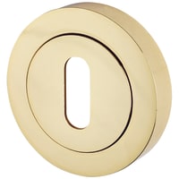 Touchpoint Escutcheon - 50mm Diameter - Keyhole - Polished Brass