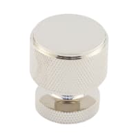 Burlington by Frelan Piccadilly Knurled Round Cabinet Knob - 30mm Diameter - Polished Nickel