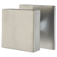 Heritage Brass by M Marcus Satin Chrome Square Centre Door Knob - 89 x 89mm Square Rose