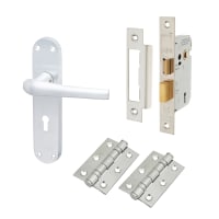 Hampstead Satin Chrome 3 Lever Sashlock Door Handles Pack - Naples Range