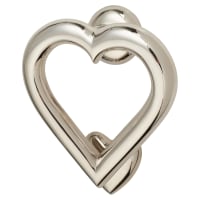 Heart Door Knocker - Polished Nickel - 120 x 110mm