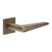 CRES by Frelan Antique Brass Fixed Dead Door Handles on Square Rose - CR-107 Range