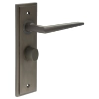 Burlington by Frelan Dark Bronze Fire Rated Bathroom Door Handles - Mayfair - Inner 2 - 200 x 55mm