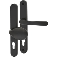 TSS uPVC Offset Multipoint Lever/Pad Door Handle - 92/62mm c/c - Black