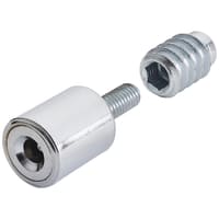 Bramah Rola Wooden Sash Window Stop - 19mm - Polished Chrome - 10 Body + 20 Inserts