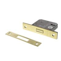 Atlantic 3 Lever Deadlock - 77mm Case - 57mm Backset - Satin Brass